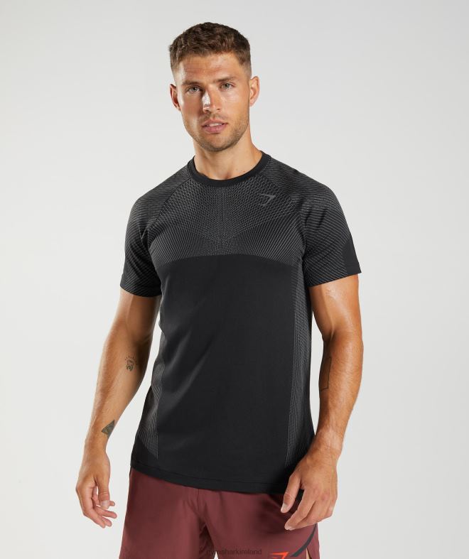 Men Apex Seamless T-Shirt 8004D633 Gymshark Black/Silhouette Grey