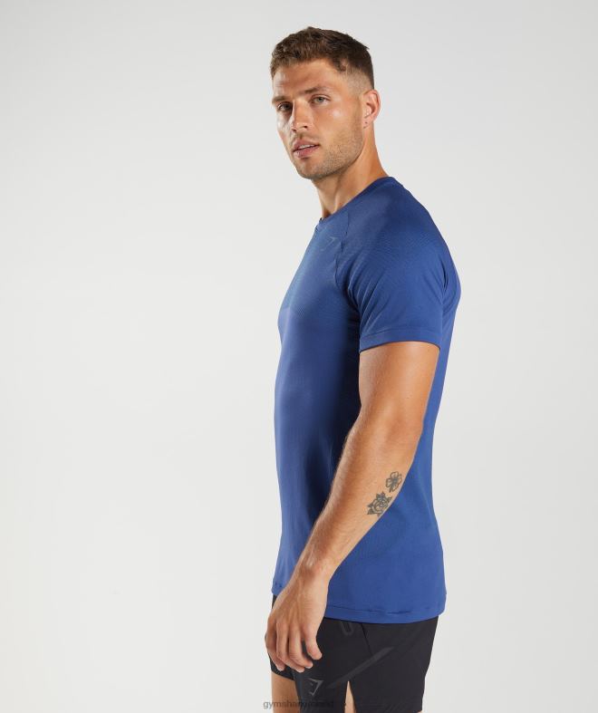 Men Apex Seamless T-Shirt 8004D757 Gymshark Stellar Blue/Lakeside Blue