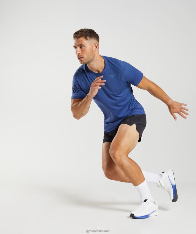 Men Apex Seamless T-Shirt 8004D757 Gymshark Stellar Blue/Lakeside Blue