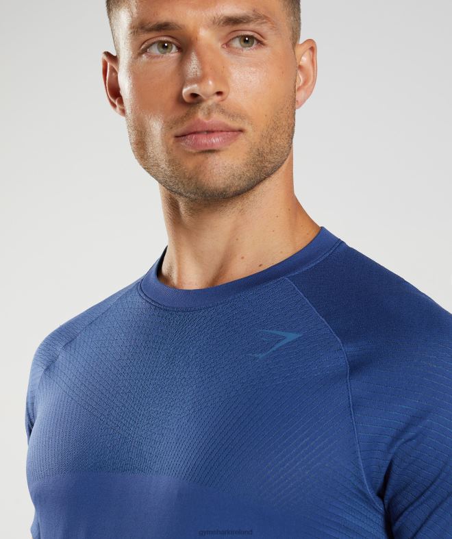 Men Apex Seamless T-Shirt 8004D757 Gymshark Stellar Blue/Lakeside Blue
