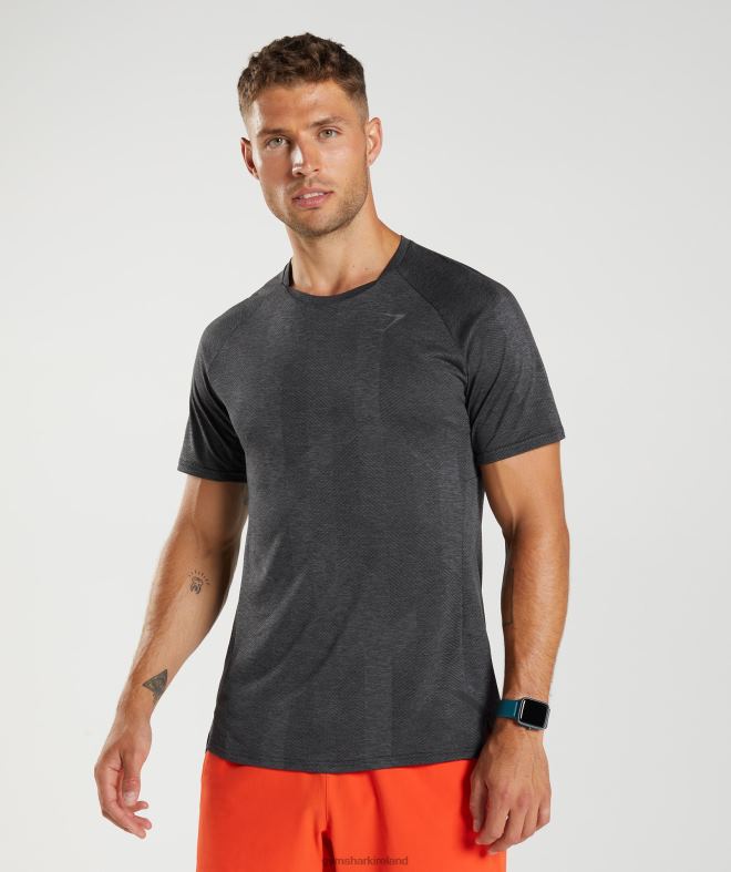 Men Apex T-Shirt 8004D646 Gymshark Black/Silhouette Grey
