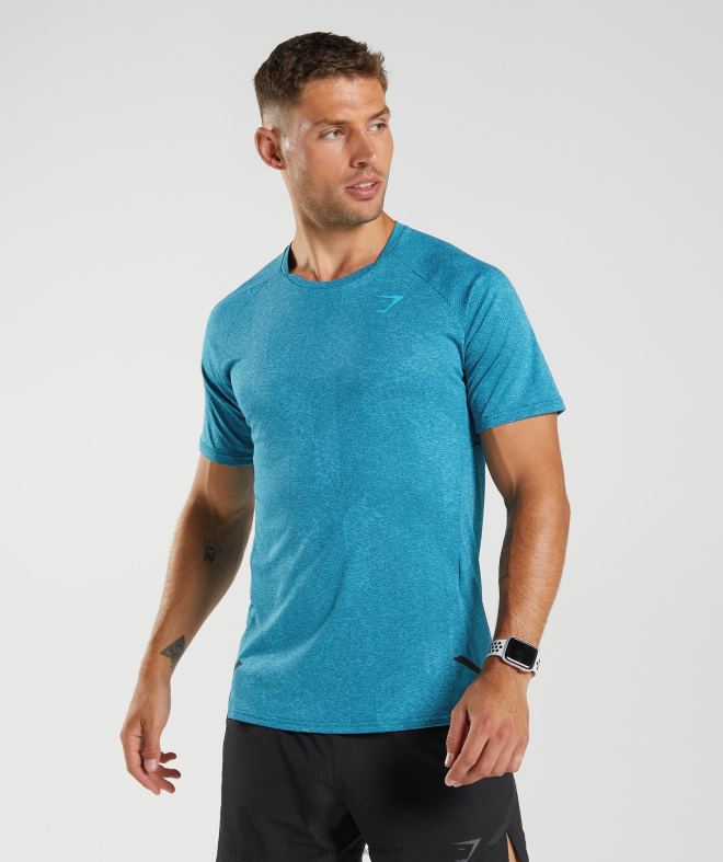 Men Apex T-Shirt 8004D682 Gymshark Atlantic Blue/Shark Blue