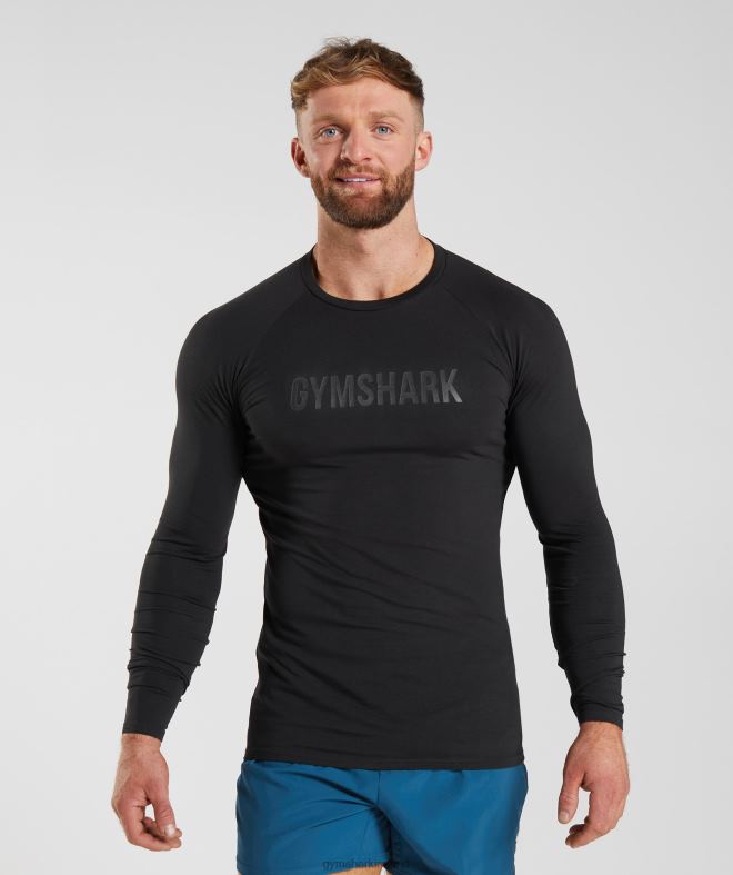 Men Apollo Long Sleeve T-Shirt 8004D731 Gymshark Black