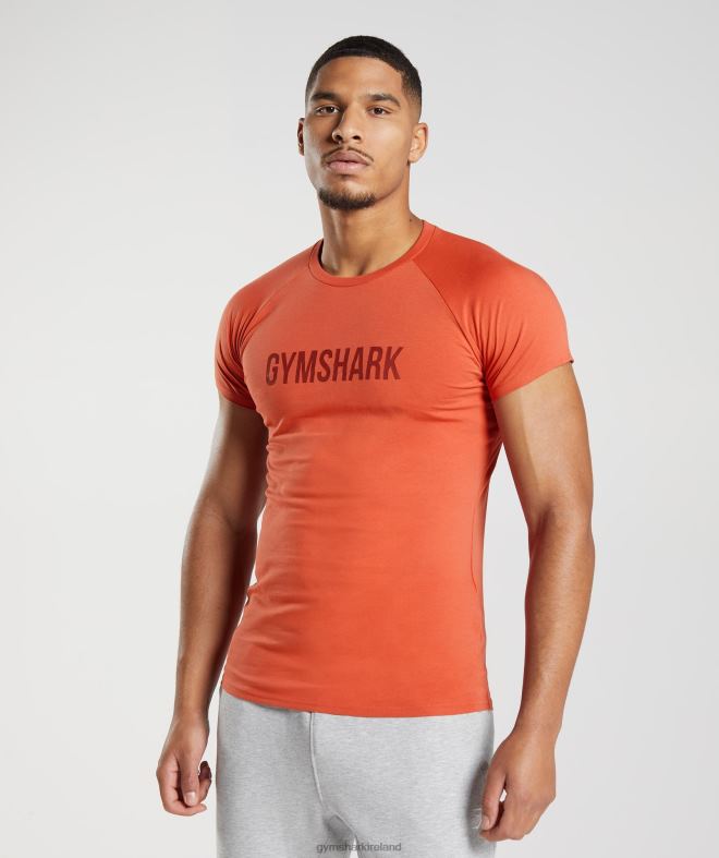 Men Apollo T-Shirt 8004D726 Gymshark Storm Red