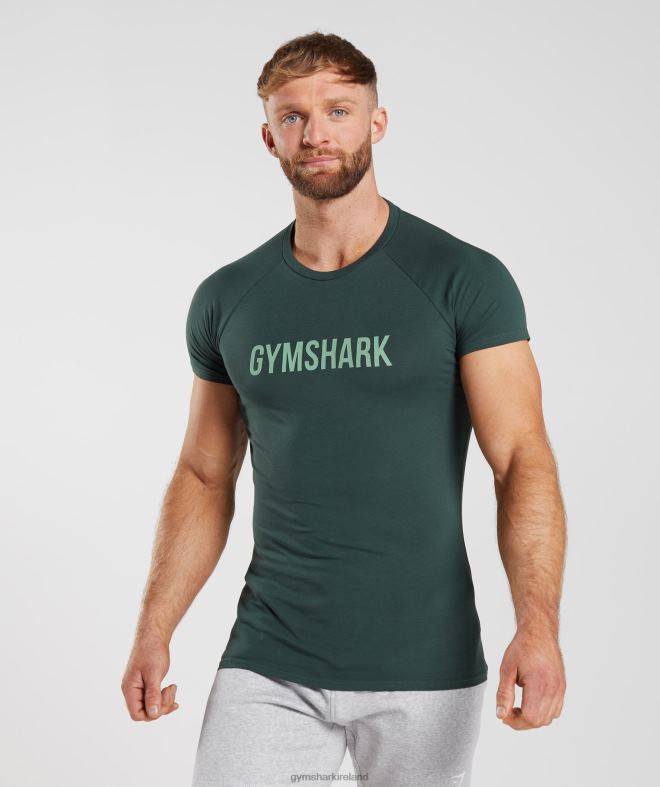 Men Apollo T-Shirt 8004D745 Gymshark Obsidian Green
