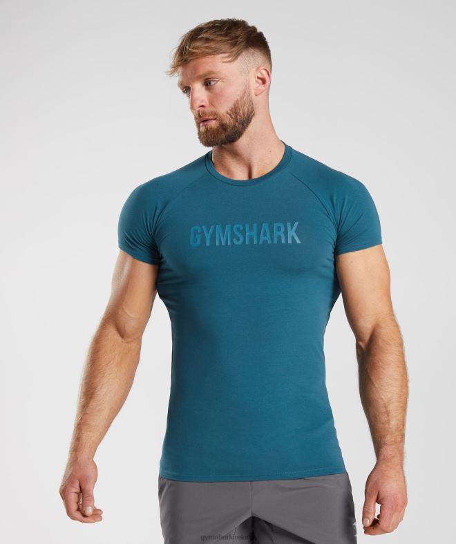Men Apollo T-Shirt 8004D753 Gymshark Atlantic Blue