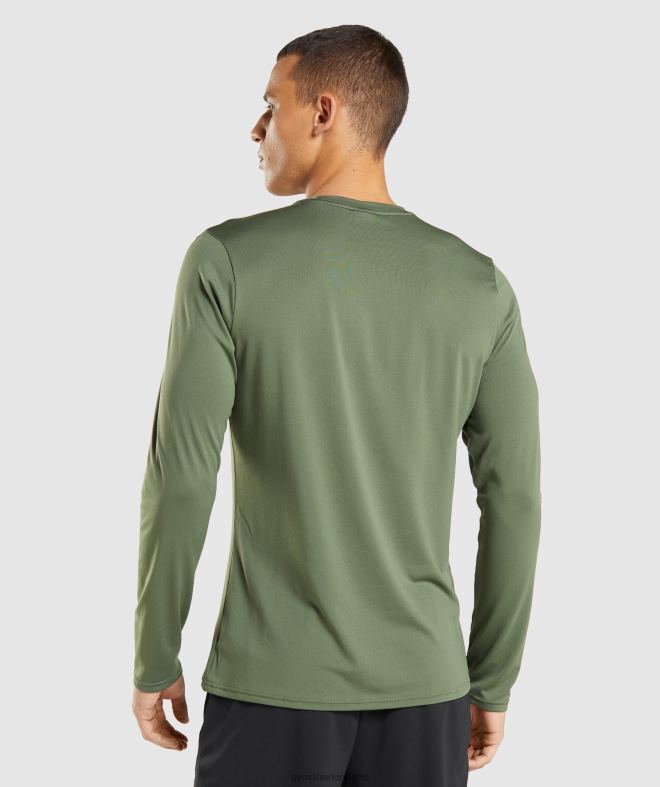 Men Arrival Long Sleeve T-Shirt 8004D637 Gymshark Core Olive