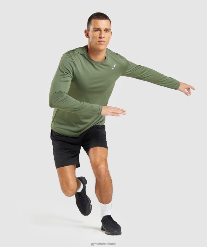 Men Arrival Long Sleeve T-Shirt 8004D637 Gymshark Core Olive