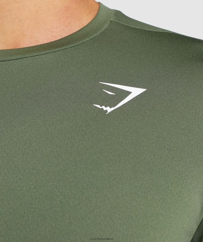 Men Arrival Long Sleeve T-Shirt 8004D637 Gymshark Core Olive