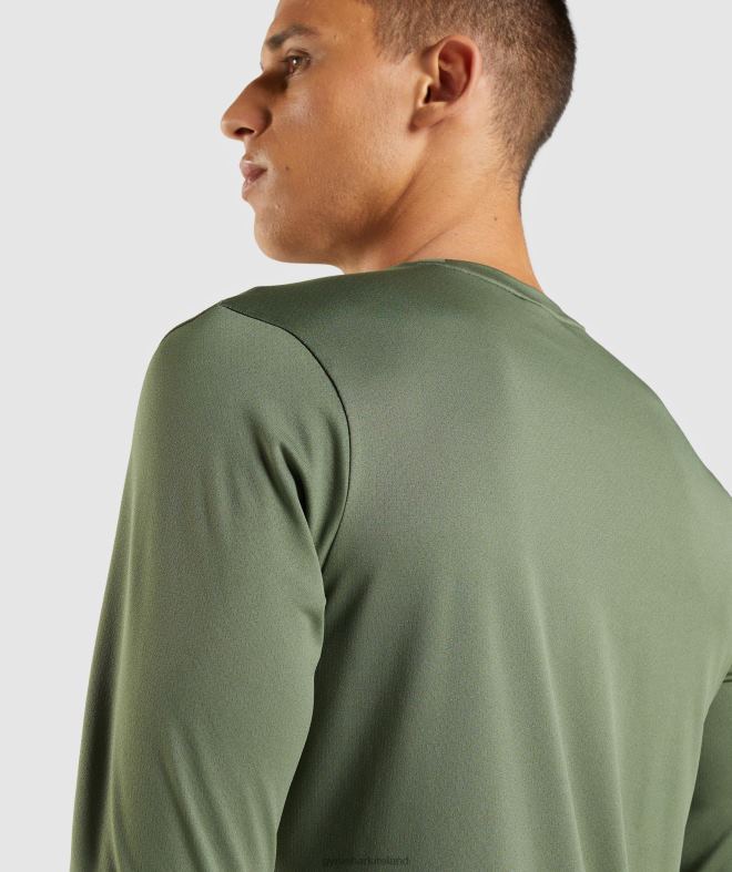 Men Arrival Long Sleeve T-Shirt 8004D637 Gymshark Core Olive