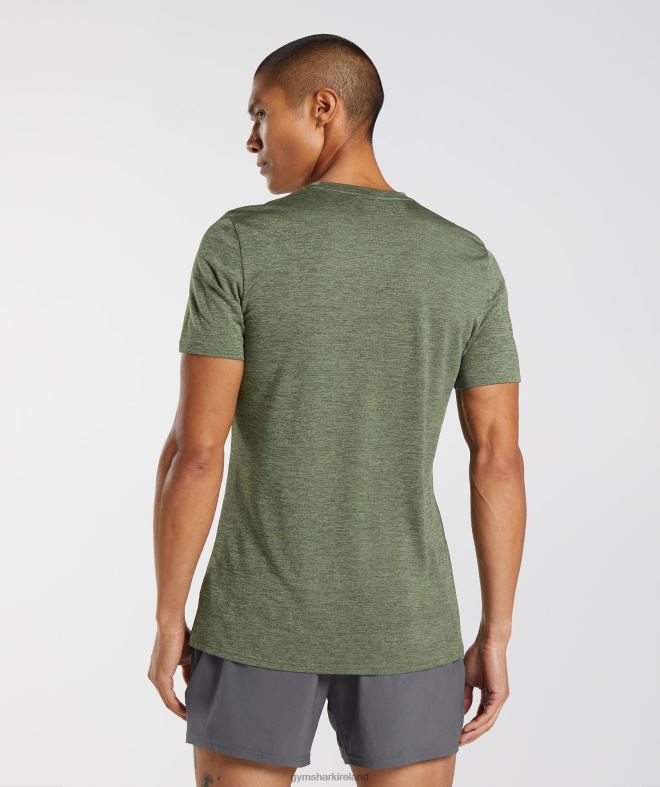 Men Arrival Marl T-Shirt 8004D639 Gymshark Core Olive/Kalamata Olive Marl
