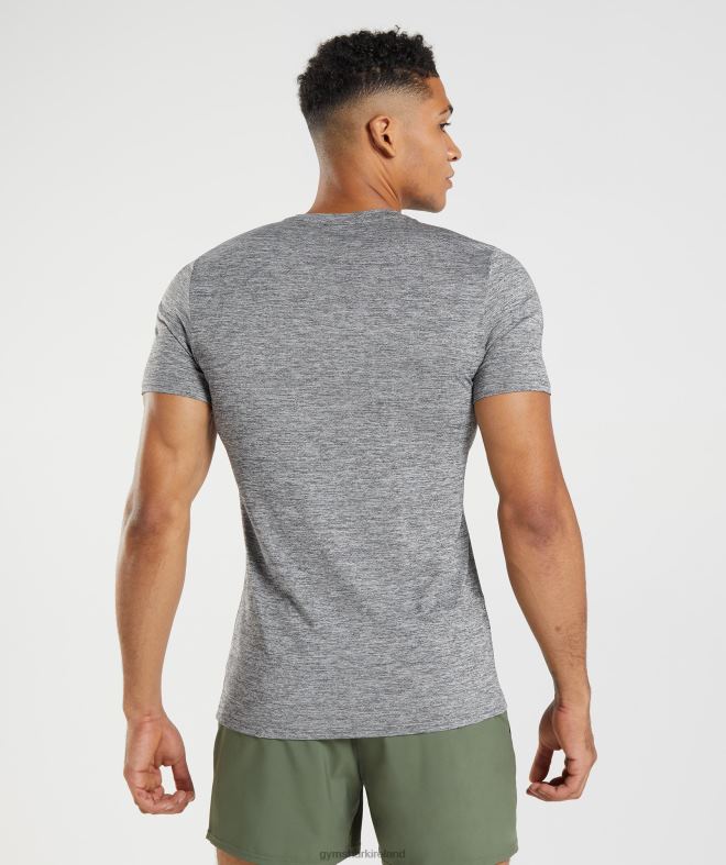Men Arrival Marl T-Shirt 8004D660 Gymshark Silhouette Grey/Light Grey Marl