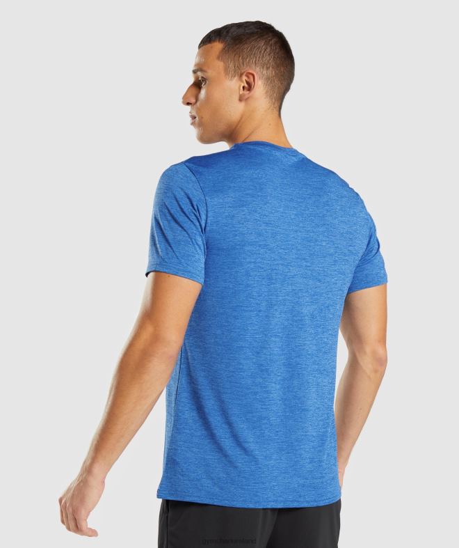 Men Arrival Marl T-Shirt 8004D679 Gymshark Athletic Blue/Javelin Blue Marl