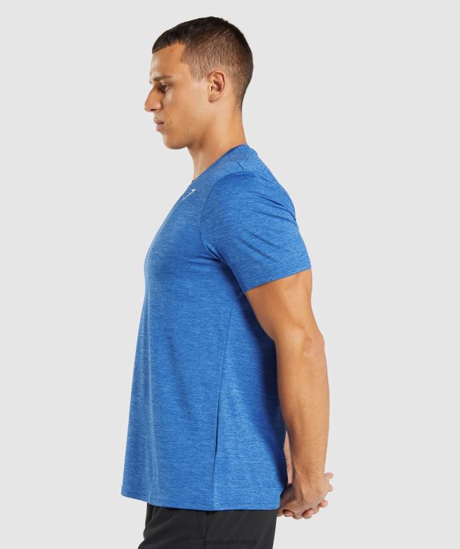 Men Arrival Marl T-Shirt 8004D679 Gymshark Athletic Blue/Javelin Blue Marl