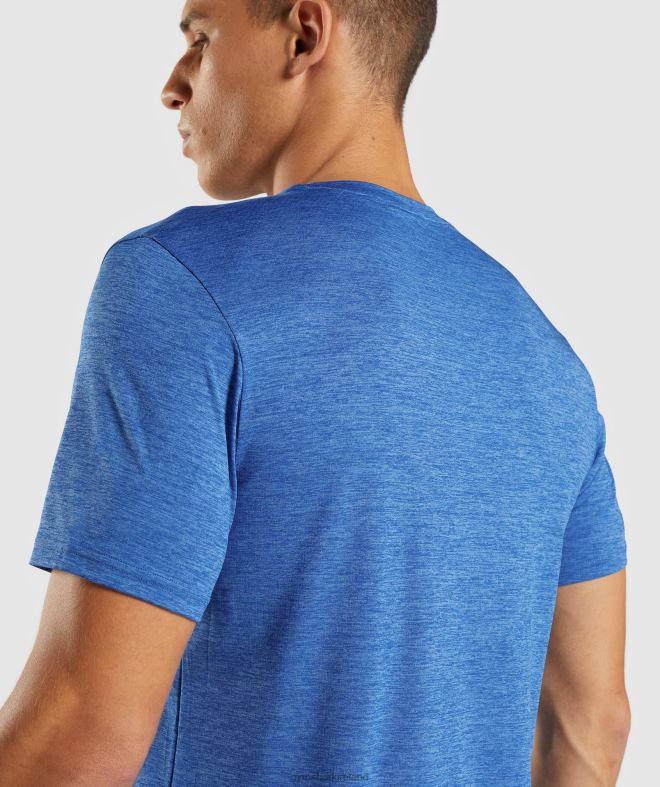 Men Arrival Marl T-Shirt 8004D679 Gymshark Athletic Blue/Javelin Blue Marl
