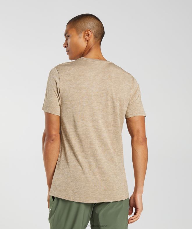 Men Arrival Marl T-Shirt 8004D782 Gymshark Toasted Brown/Camel Brown Marl