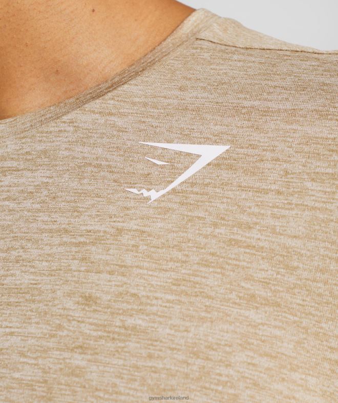 Men Arrival Marl T-Shirt 8004D782 Gymshark Toasted Brown/Camel Brown Marl