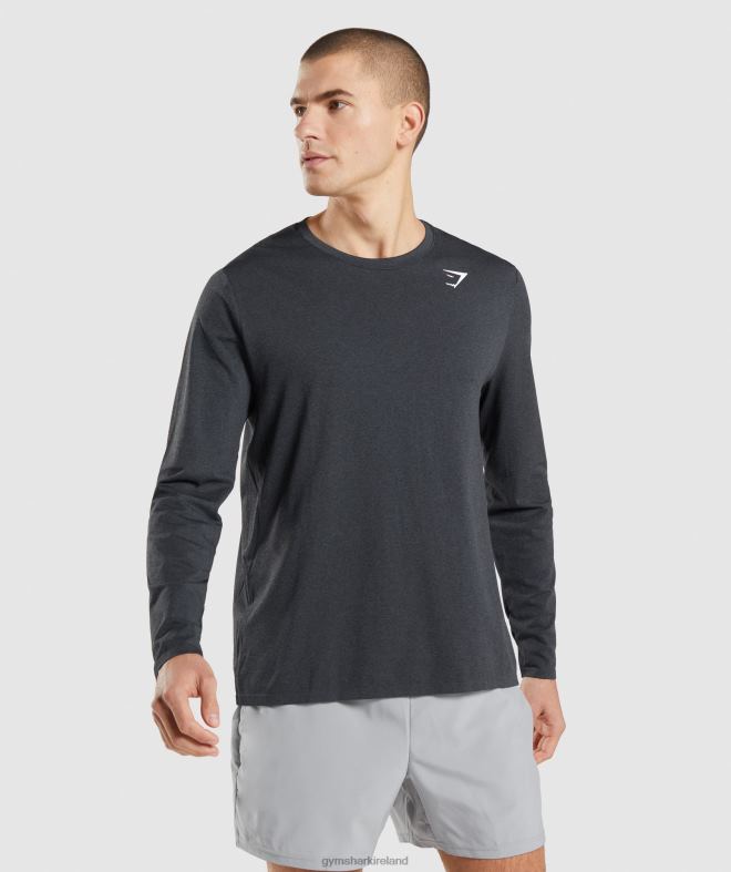 Men Arrival Seamless Long Sleeve T-Shirt 8004D752 Gymshark Black Marl