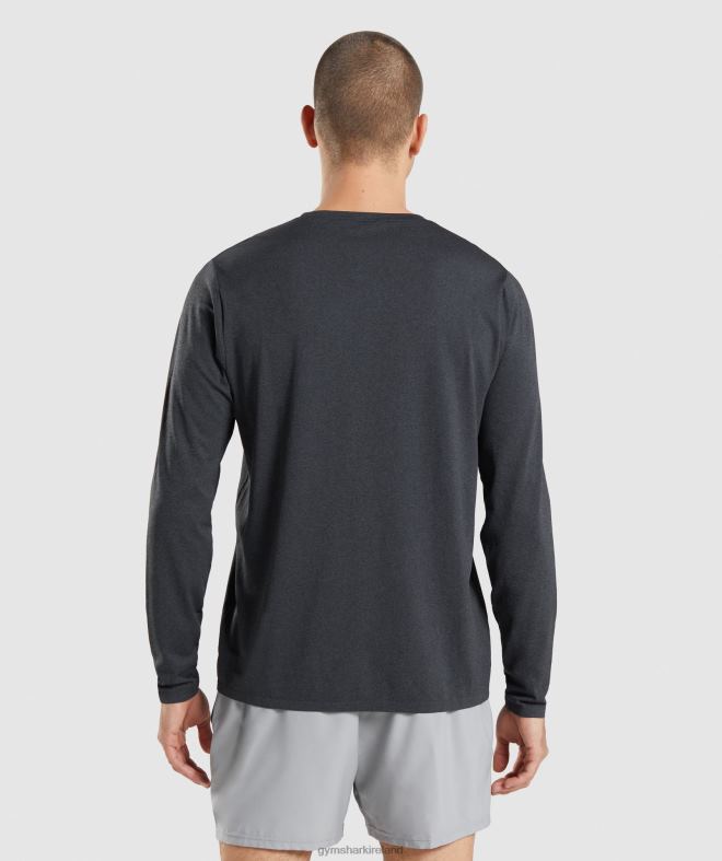 Men Arrival Seamless Long Sleeve T-Shirt 8004D752 Gymshark Black Marl
