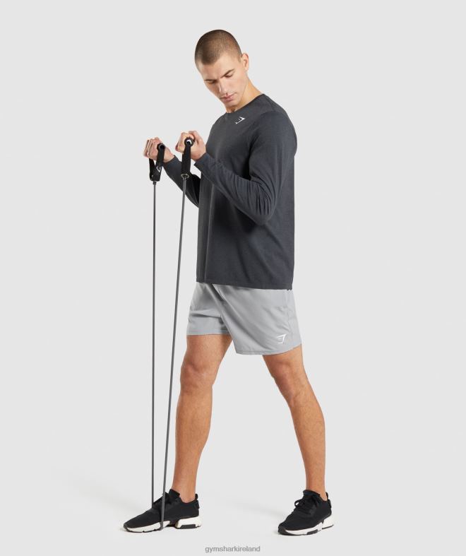 Men Arrival Seamless Long Sleeve T-Shirt 8004D752 Gymshark Black Marl