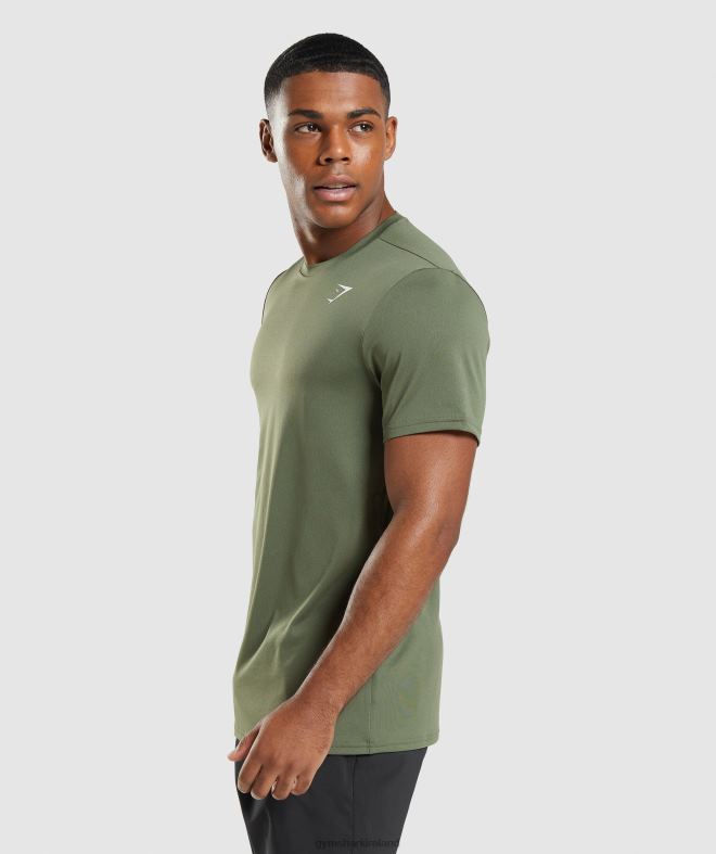 Men Arrival T-Shirt 8004D627 Gymshark Core Olive