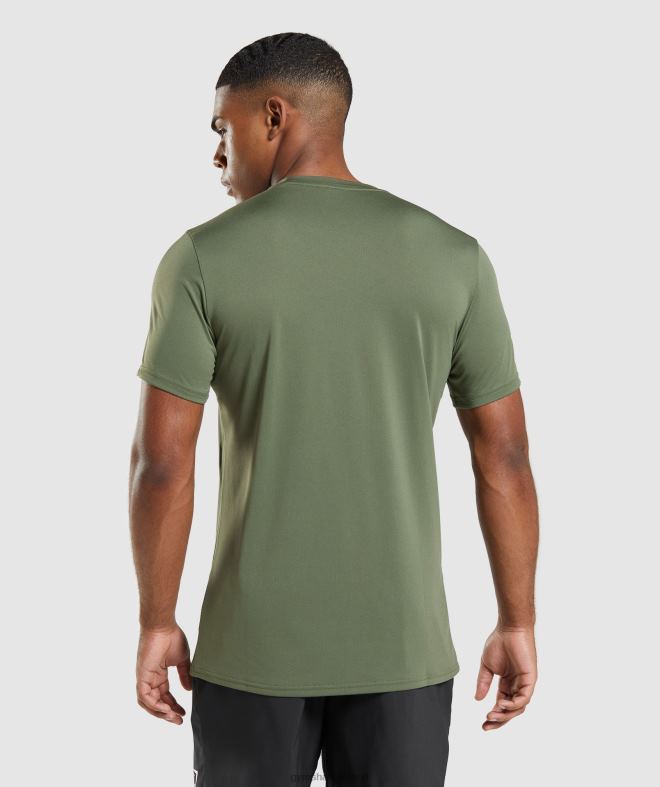 Men Arrival T-Shirt 8004D627 Gymshark Core Olive