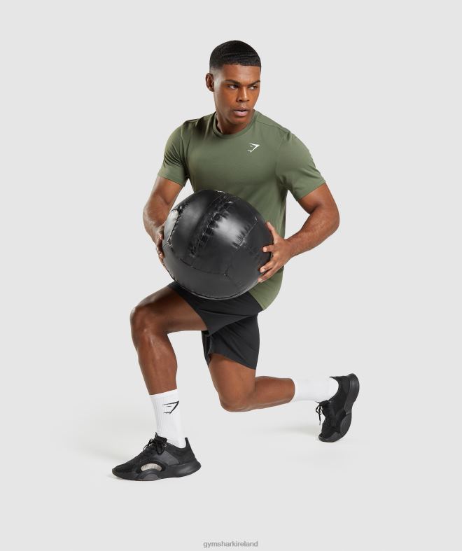 Men Arrival T-Shirt 8004D627 Gymshark Core Olive