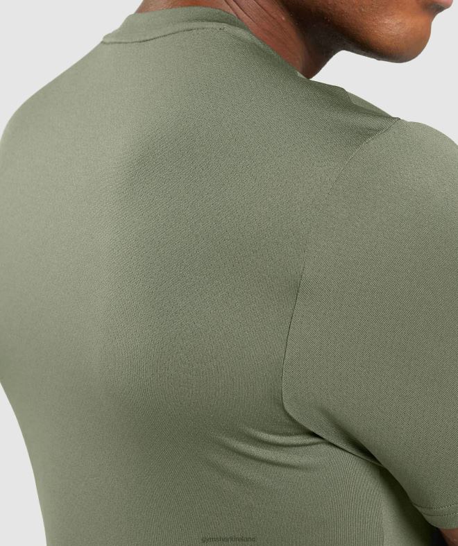 Men Arrival T-Shirt 8004D627 Gymshark Core Olive