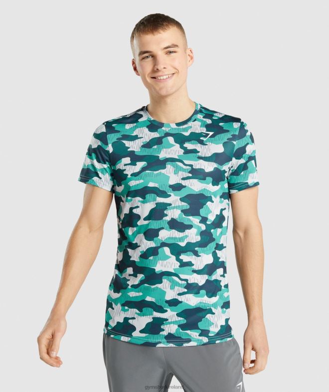 Men Arrival T-Shirt 8004D686 Gymshark Teal Print