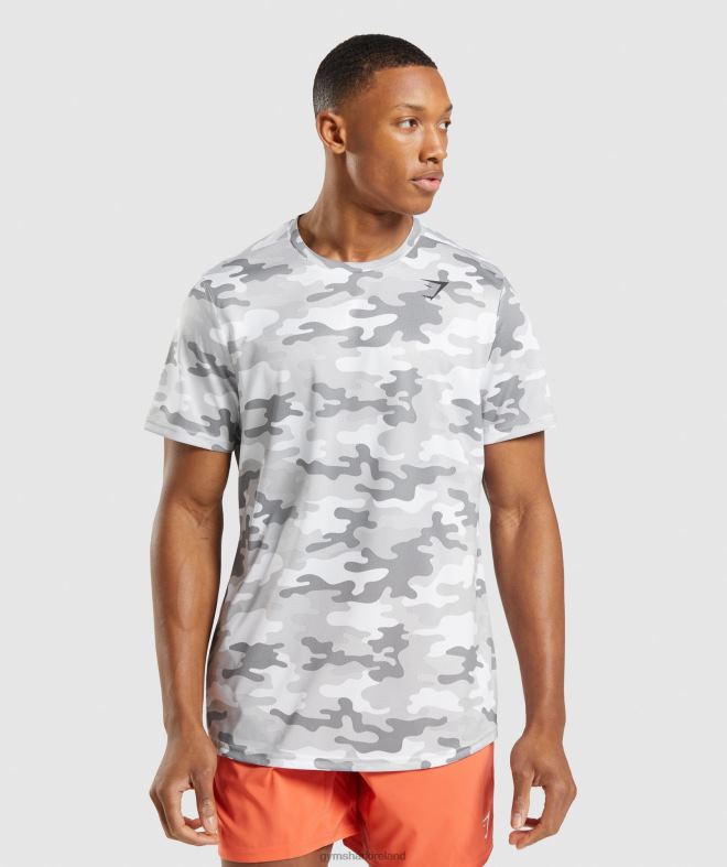 Men Arrival T-Shirt 8004D724 Gymshark Light Grey Print