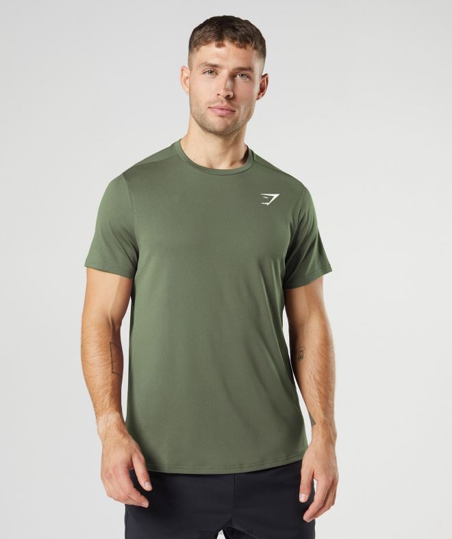 Men Arrival T-Shirt 8004D732 Gymshark Core Olive