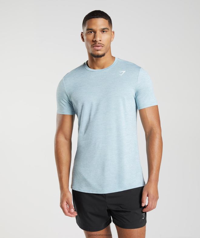 Men Arrival T-Shirt 8004D767 Gymshark Iceberg Blue/Icy Blue Marl