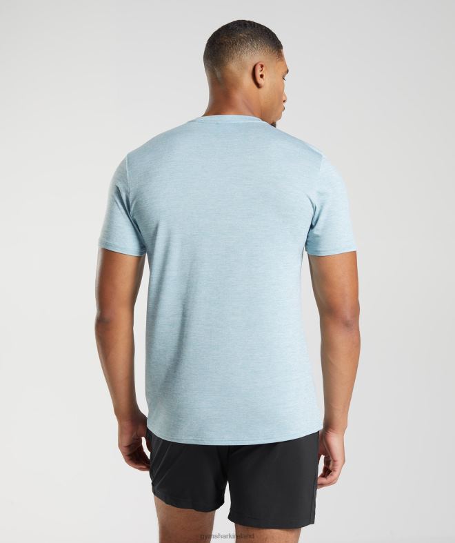 Men Arrival T-Shirt 8004D767 Gymshark Iceberg Blue/Icy Blue Marl