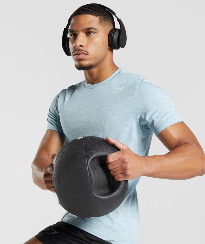 Men Arrival T-Shirt 8004D767 Gymshark Iceberg Blue/Icy Blue Marl