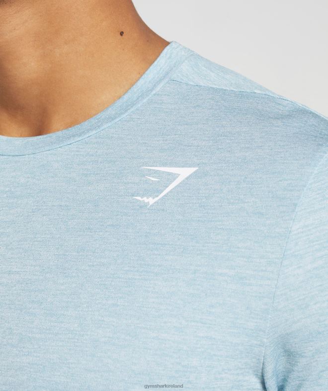 Men Arrival T-Shirt 8004D767 Gymshark Iceberg Blue/Icy Blue Marl