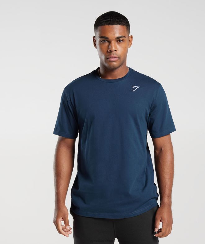 Men Crest T-Shirt 8004D586 Gymshark Navy