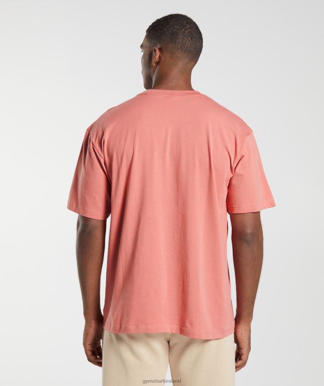 Men Essential Oversized T-Shirt 8004D569 Gymshark Terracotta Pink