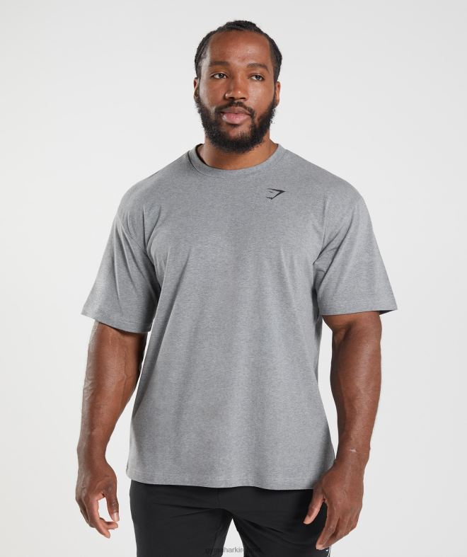 Men Essential Oversized T-Shirt 8004D603 Gymshark Charcoal Marl
