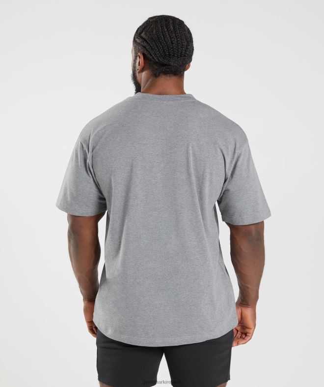 Men Essential Oversized T-Shirt 8004D603 Gymshark Charcoal Marl