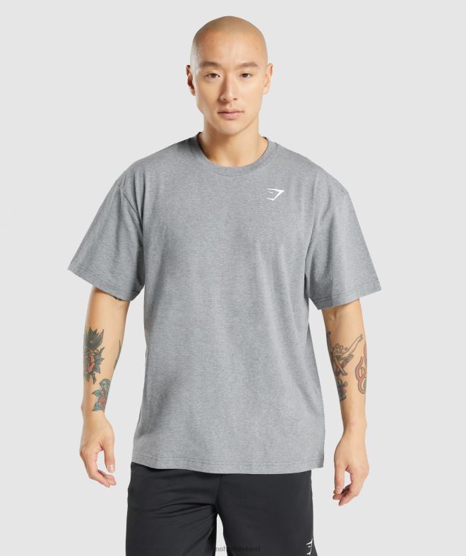 Men Essential Oversized T-Shirt 8004D620 Gymshark Charcoal Grey Marl