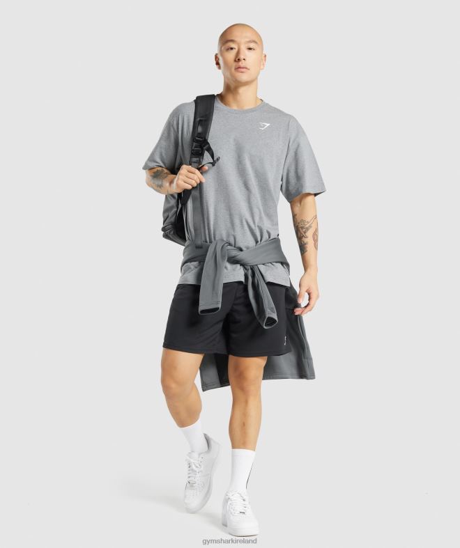 Men Essential Oversized T-Shirt 8004D620 Gymshark Charcoal Grey Marl