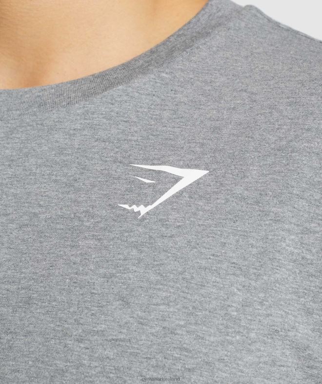 Men Essential Oversized T-Shirt 8004D620 Gymshark Charcoal Grey Marl