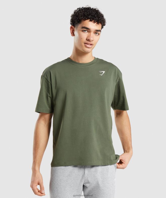 Men Essential Oversized T-Shirt 8004D623 Gymshark Core Olive