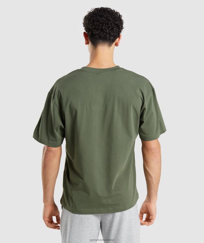 Men Essential Oversized T-Shirt 8004D623 Gymshark Core Olive