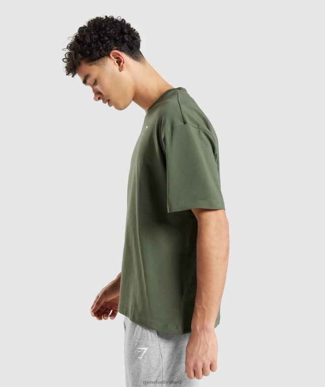 Men Essential Oversized T-Shirt 8004D623 Gymshark Core Olive