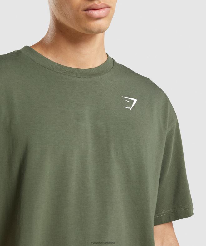 Men Essential Oversized T-Shirt 8004D623 Gymshark Core Olive
