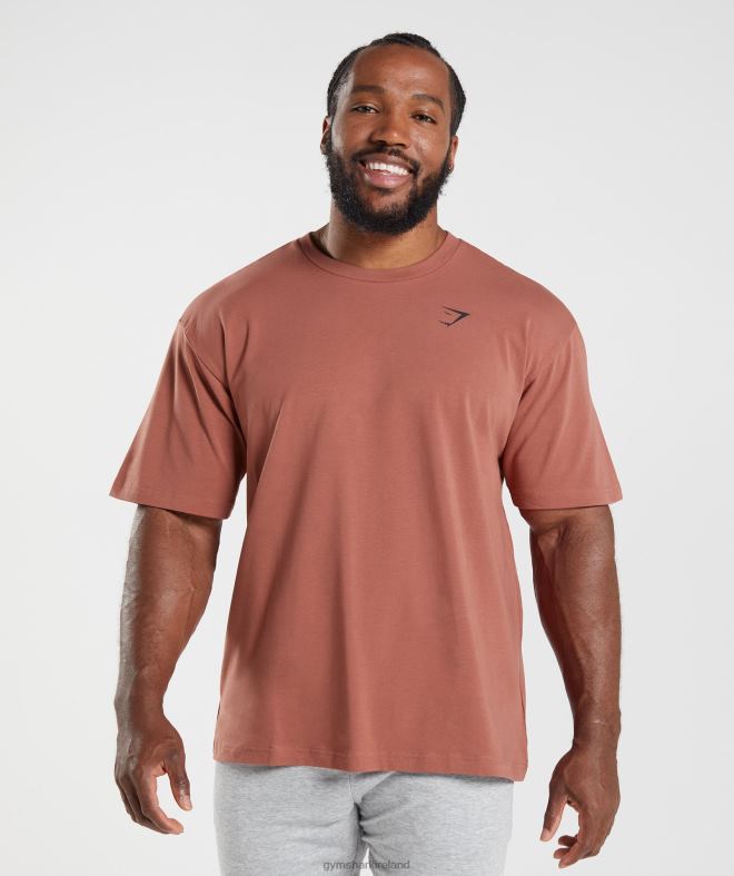 Men Essential Oversized T-Shirt 8004D761 Gymshark Rose Brown