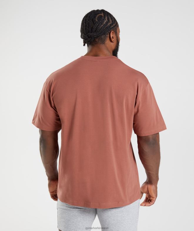 Men Essential Oversized T-Shirt 8004D761 Gymshark Rose Brown