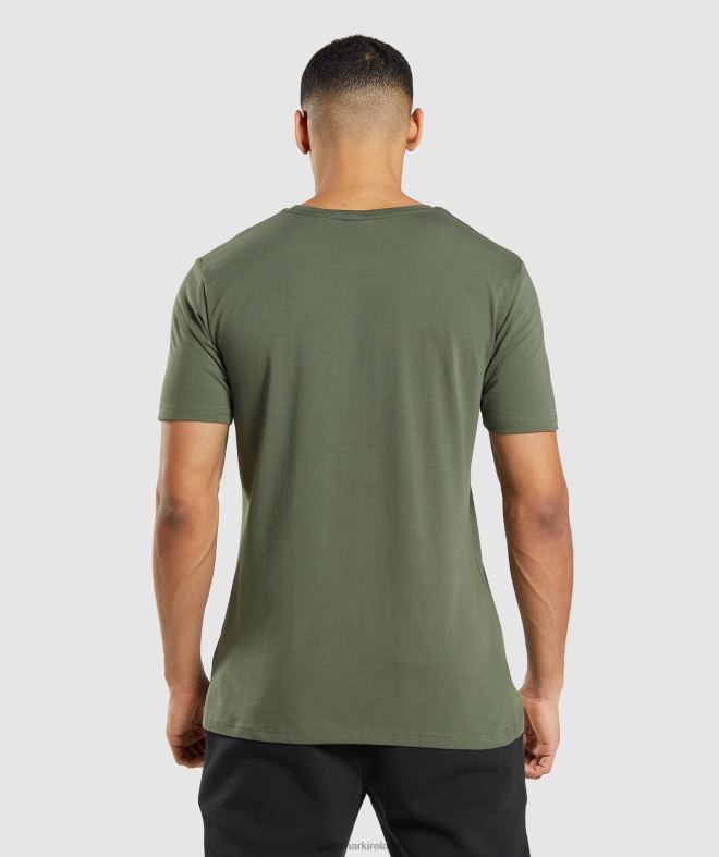 Men Essential T-Shirt 8004D656 Gymshark Core Olive