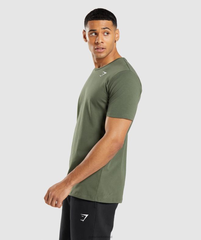 Men Essential T-Shirt 8004D656 Gymshark Core Olive